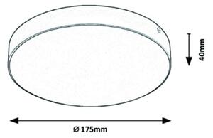 Rabalux - LED Kopalniška stropna svetilka LED/18W/230V 3000-6000K IP44 bela