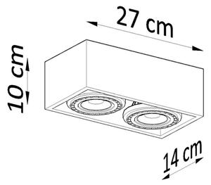 Sollux SL.0916 - Stropna svetilka QUATRO 2xGU10/40W/230V bukev