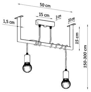 Lestenec na vrvici SALAMANCA 2xE27/60W/230V