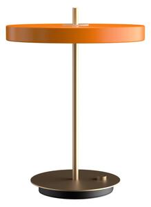 Oranžna LED zatemnitvena namizna svetilka s kovinskim senčnikom (višina 41,5 cm) Asteria Table – UMAGE