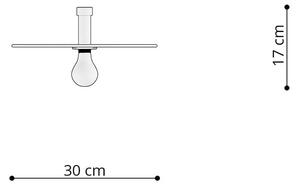 Črna stropna svetilka ø 30 cm Soho – Nice Lamps