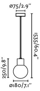 FARO 74427C-01 - Zunanji lestenec na vrvici MOON 1xE27/15W/230V IP44