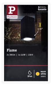 Paulmann 94328 - 2xLED/2,8W IP44 Zunanja stenska svetilka FLAME 230V antracit