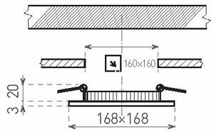 LED Kopalniška vgradna svetilka VEGA LED/12W/230V 3800K 16,8 cm IP44