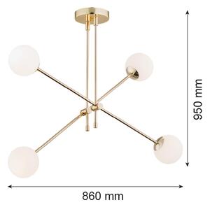 Argon 1695 - Lestenec na drogu ABSTRACT 4xE14/7W/230V medenina