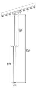 Argon 4319 - LED Lestenec na vrvici za tračni sistem ELBRUS LED/4,5W/230V medenina