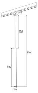 Argon 4330 - LED Lestenec na vrvici za tračni sistem ELBRUS LED/4,5W/230V bela