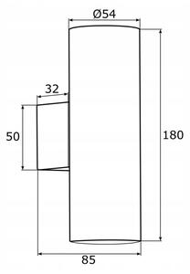 Argon 0910 - Stenska svetilka MITOS 2xGU10/5W/230V bela