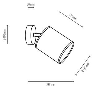 Spot-Light 56744174 - Stenska svetilka APRILLIA 1xE27/25W/230V hrast bela