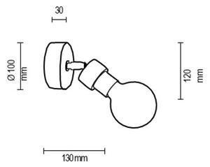 Spot-Light 2834174 - Stenska svetilka MARJOLAINE 1xE27/25W/230V hrast