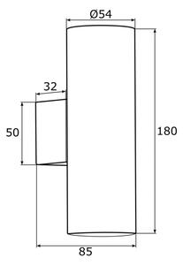 Argon 0912 - Stenska svetilka MITOS 2xGU10/5W/230V krom