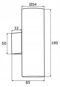 Argon 0913 - Stenska svetilka MITOS 2xGU10/5W/230V medenina