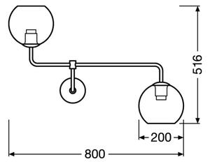 Ledvance - Stenska svetilka GLOBE 2xE27/40W/230V