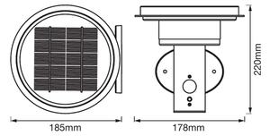 Ledvance - LED Zatemnitvena solarna svetilka s senzorjem CIRCLE LED/6W/3,2V IP44