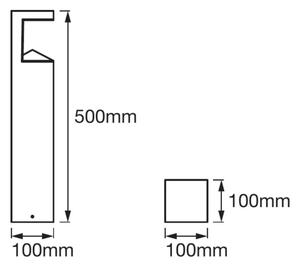 Ledvance - LED Zunanja svetilka PYRAMID 1xLED/9W/230V IP44 50 cm