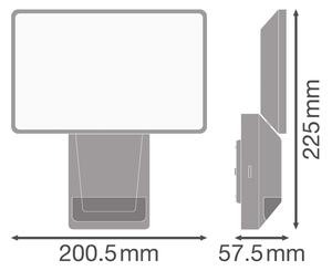 Ledvance - LED Zunanji stenski reflektor s senzojem FLOOD LED/27W/230V IP55