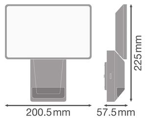 Ledvance - LED Zunanji stenski reflektor s senzorjem FLOOD LED/27W/230V IP55