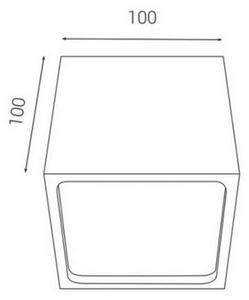 LED2 - LED Zunanja stropna svetilka CUBE LED/12W/230V antracit IP54