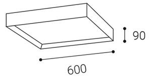 LED2 - LED Stropna svetilka MILO LED/60W/230V bela 3000/4000K