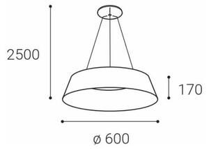 LED2 - LED Lestenec na vrvici KATY LED/60W/230V 3000/4000K črn