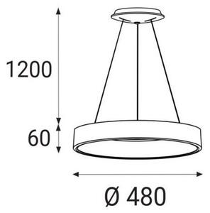 LED2 - LED Lestenec na vrvici BELLA LED/40W/230V 3000/4000K bel