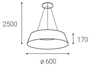 LED2 - LED Lestenec na vrvici KATY LED/60W/230V 3000/4000K bel