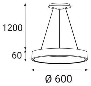 LED2 - LED Lestenec na vrvici BELLA LED/50W/230V 3000/4000K črn