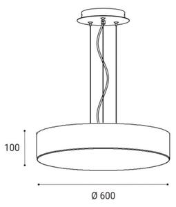 LED2 - LED Lestenec na vrvici MONO LED/60W/230V 3000/4000K črn