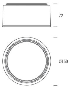 LED2 - LED Stropna svetilka BUTTON LED/17W/230V srebrna