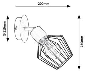 Rabalux - Stenska svetilka 1xE27/40W/230V