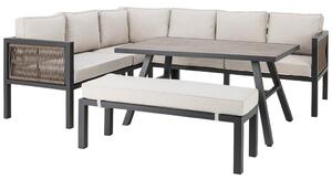 LOUNGE GARNITURA tkanina aluminij