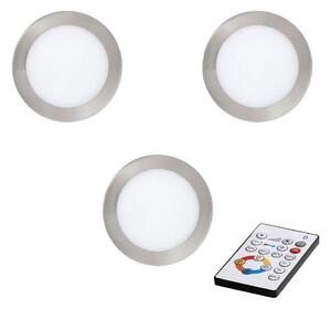 Eglo 78737 - SET 3x LED Zatemnitvena vgradna svetilka TINUS LED/17W/230V + Daljinski upravljalnik