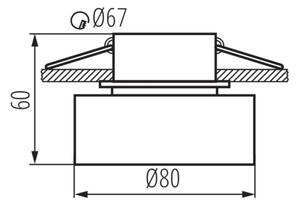 Kanlux 29236 - Vgradna svetilka GOVIK 10W črna