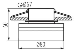 Kanlux 29238 - Vgradna svetilka GOVIK 10W bela