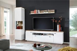 DNEVNI REGAL, bela, barve hrasta