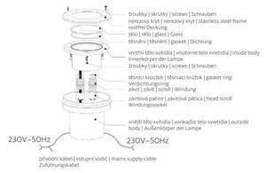 LED Zunanja dovozna svetilka ROAD LED/0,5W/230V IP67 6000K