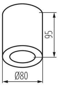 Kanlux 29242 - Kopalniška stropna svetilka SANI 1xGU10/10W/230V IP44 mat krom