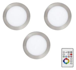 Eglo 78738-SET 3x LED RGBW Zatemnitvena vgradna svetilka TINUS 4,8W/230V + Daljinski upravljalnik