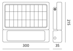 LED Solarni reflektor s senzorjem LED/10W/3,7V 4000K IP65