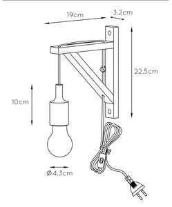 Lucide 08208/01/31 - Stenska svetilka FIX WALL 1xE27/60W/230V bela