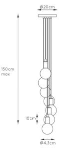 Lucide 08408/07/30 - Lestenec na vrvici FIX MULTIPLE 7xE27/60W/230V