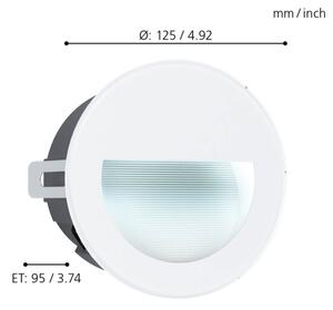 Eglo 99577 - LED Zunanja vgradna svetilka ARACENA LED/2,5W/230V IP65 bela