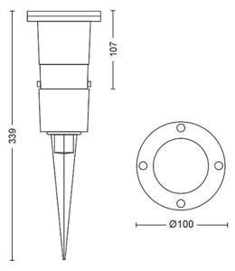 Philips 1748130P0 - LED Zunanja svetilka PULED 1xGU10/5W/230V IP44