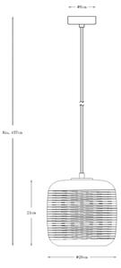 Lucide 70483/01/11 - Lestenec na vrvici ERYN 1xE27/60W/230V