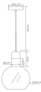 Lucide 34438/28/65 - Lestenec na vrvici JULIUS 1xE27/40W/230V