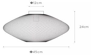 Lucide 21123/45/30 - Stropna svetilka MESH 1xE27/40W/230V črna