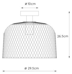 Lucide 43104/30/30 - Lestenec MESH 1xE27/60W/230V črn