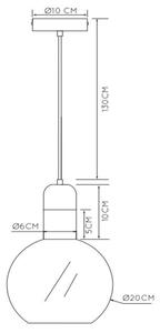 Lucide 34438/20/65 - Lestenec na vrvici JULIUS 1xE27/40W/230V