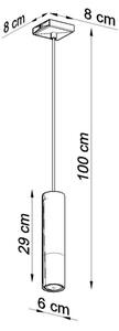 Sollux SL.0940 - Lestenec na vrvici LOOPEZ 1xGU10/10W/230V črna/krom