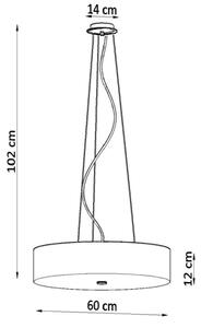 Sollux SL.0799 - Lestenec na vrvici SKALA 5xE27/60W/230V pr. 60 cm bel